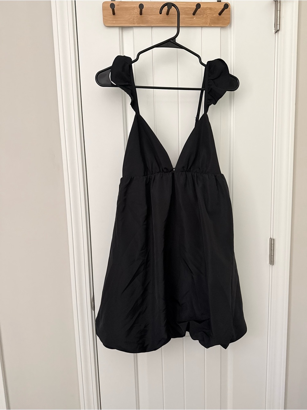 Black Satin Babydoll Chemise - Women Intimates